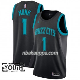Charlotte Hornets Malik Monk 1 2018-19 Jordan Brand City Edition Musta Pelipaidat Swingman - Lasten